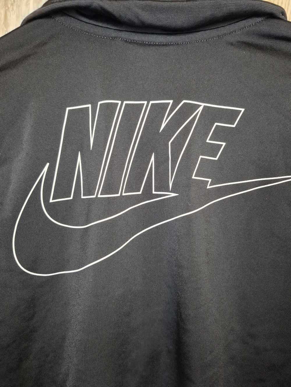 Nike Black Full-Zip Kids (Unisex) Jacket with White Swoosh - Picture 4 of 7